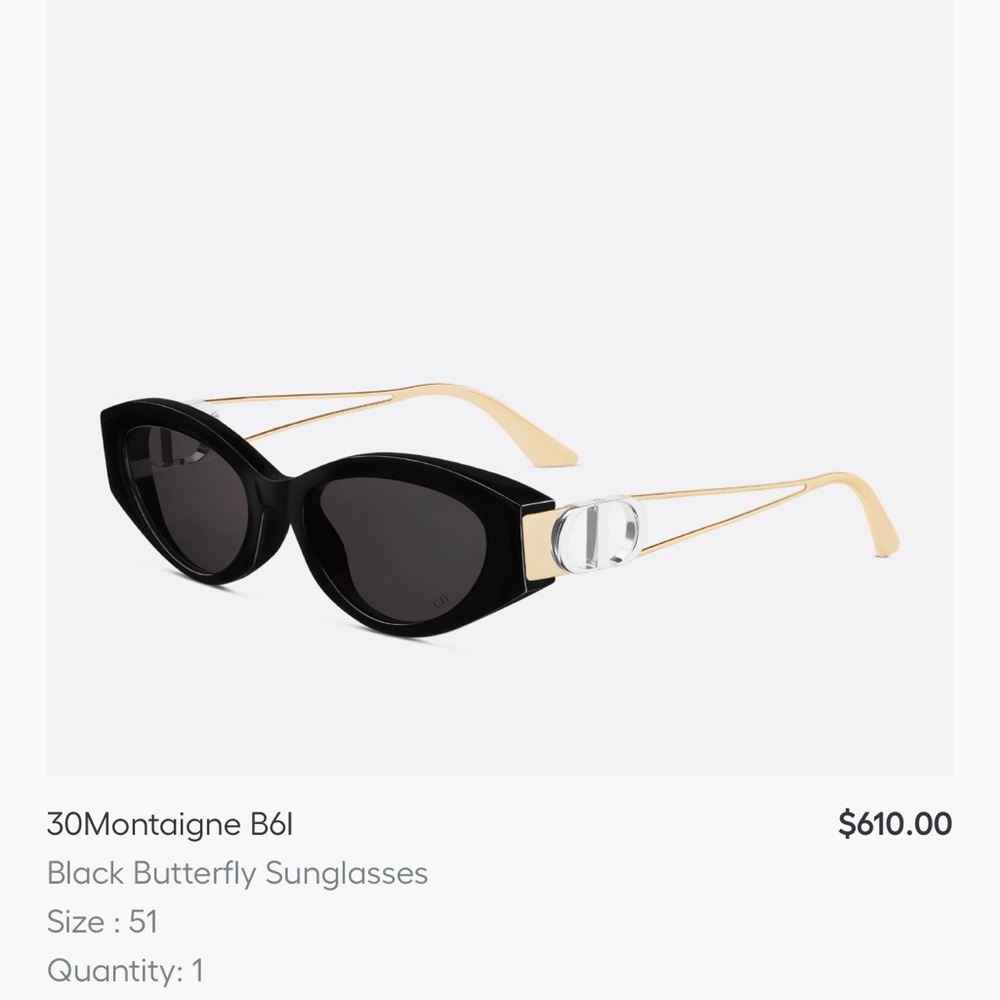 Dior 30 MontaigneB61 Butterfly Sunglasses - Picture 3 of 8
